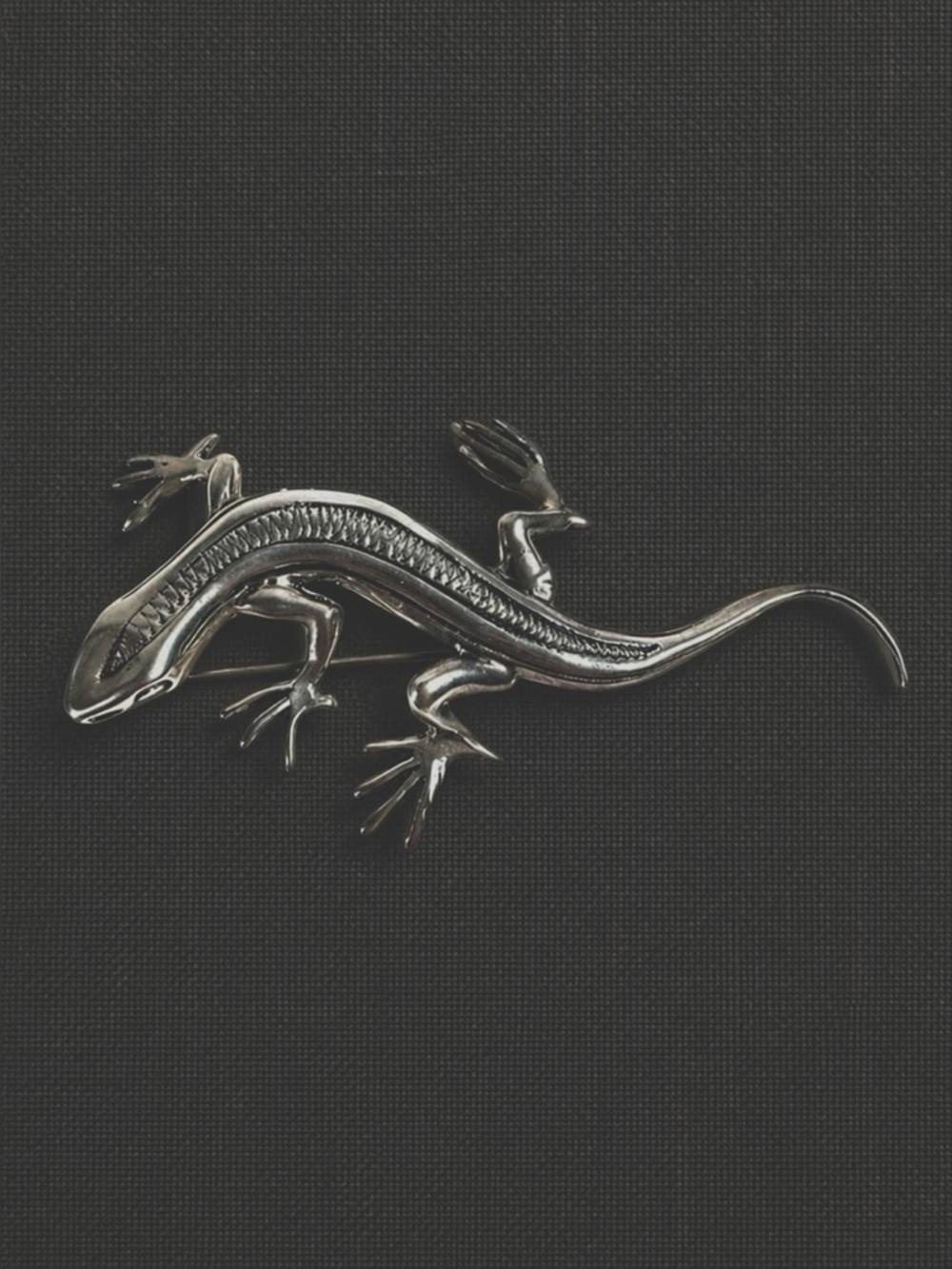 Vintage Mexican Sterling Silver Lizard Brooch | 925 Reptile Pin